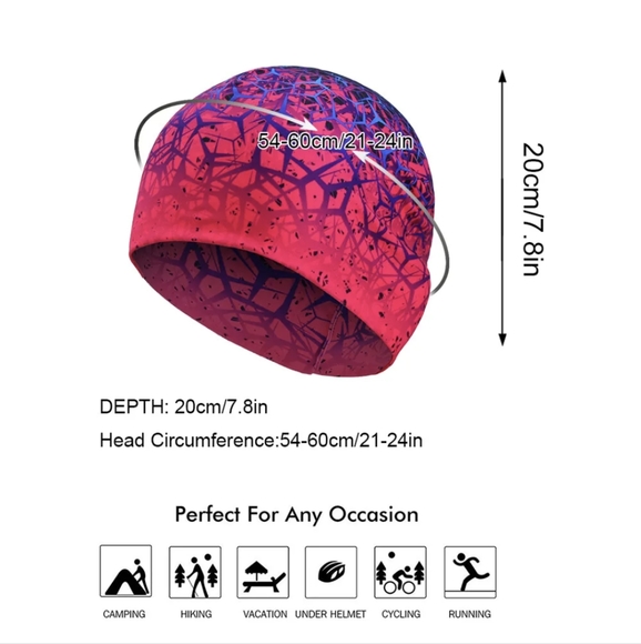 Windproof Skull Cap Helmet Liner Winter Thermal Cycling Beanie Hat For Men Women - Picture 4 of 5